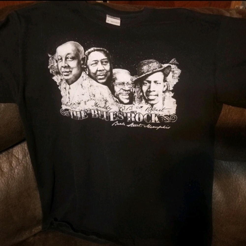 Beale Street Memphis Blues Rock Mount Rushmore Shirt Medium